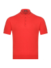 Поло на пуговицах, короткий рукав, однотонное (006, Красный, 48 - S  рукав 23 см)
