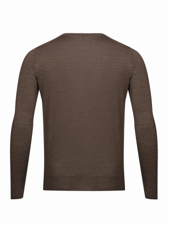 Джемпер, круглый ворот, однотон.дл/рук. (480, Темно-коричн., 58)