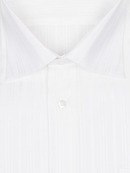 Сорочка, SMT, ДР, под запонки, в полоску (80, Белый, 37/38)