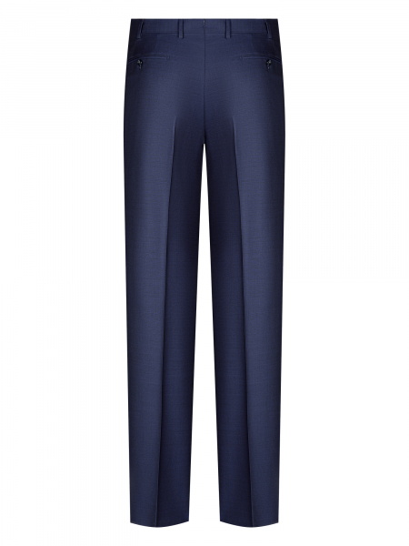 Брюки, Ravazzolo, средне-притал., без защипов, однотон. (11257, Синий, 50, R)