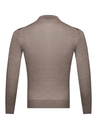 Поло, на пуговицах, дл/рукав (161, Темно-бежевый, 50)