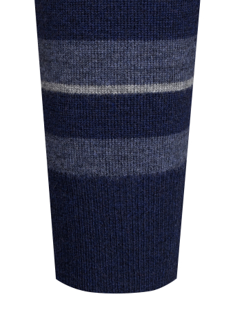 Джемпер, стойка, молния, в полоску (084, Темно -синий , 60 - 4XL)