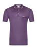 Поло однотонное, ворот  с окантовкой, кор/рукав (311, Фиолетовый/Белый, 58-3XL рукав 24 см)