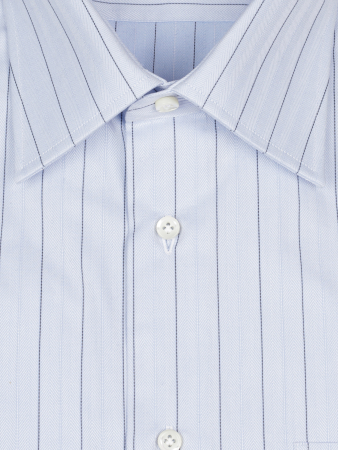 Сорочка, Ravazzolo, широкая полоска, длинный рукав (003, Голубой, 42)