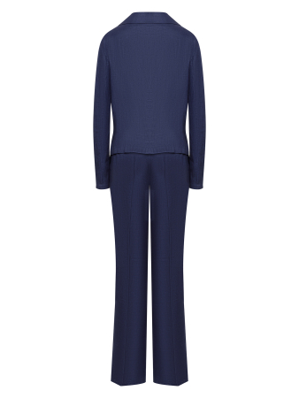 Костюм брючный, Modyva  (жакет+брюки+топ) (910, Синий, 42)