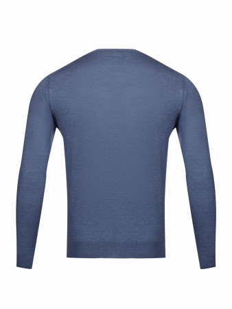 Джемпер, круглый ворот, однотон.дл/рук. (009, Голубой, 50)