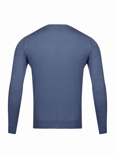 Джемпер, круглый ворот, однотон.дл/рук. (009, Голубой, 50)