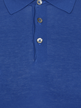 Поло SLIM,на пуговицах,корот.рукав.однотон. (080, Синий, 52)