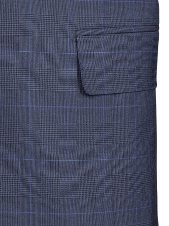 Костюм, Ravazzolo, средне-притал, клетка, 2 пугов., 2шл (16865, Темно-синий, 58, R)