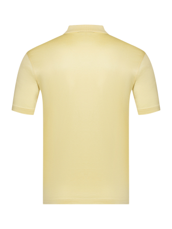Поло на пуговицах, однотонное, кор рукав (800, Желтый, 52 - L  рукав 25 см)