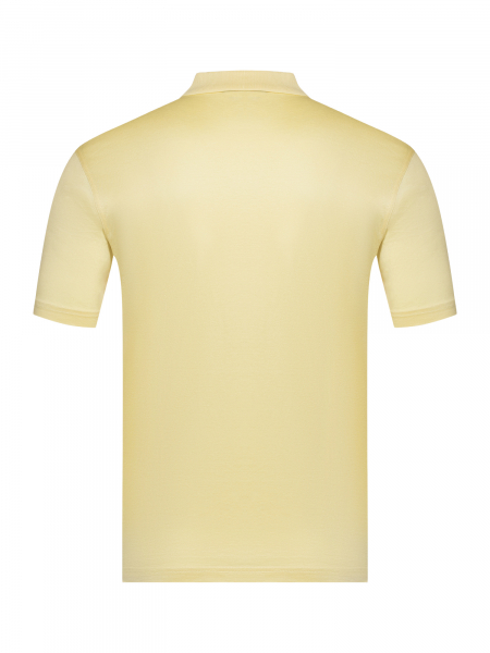 Поло на пуговицах, однотонное, кор рукав (800, Желтый, 52 - L  рукав 25 см)