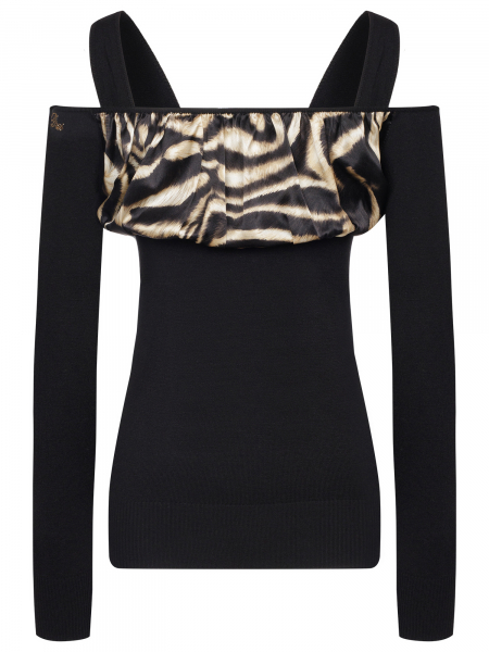 Трикотаж, Daniela Drei, леопард.вставки (600, Черный, 44)