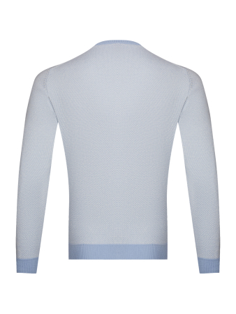 Джемпер, круглый ворот, длин. рукав (12, Голубой, 50 - M)