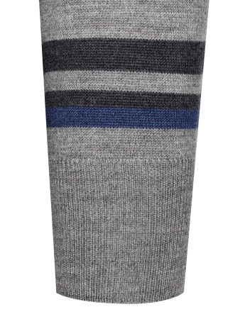 Джемпер, стойка, молния, в полоску_ (483, Серый, 60 - 4XL )