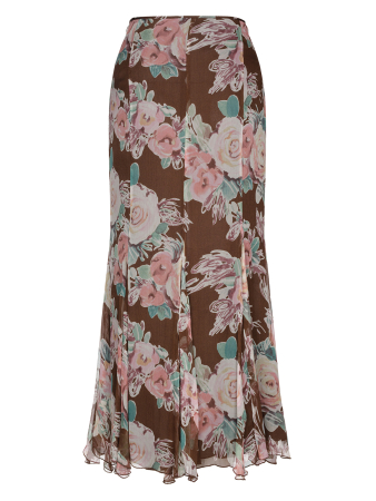 Юбка, Modyva, цветы (791, Коричневый, 40)