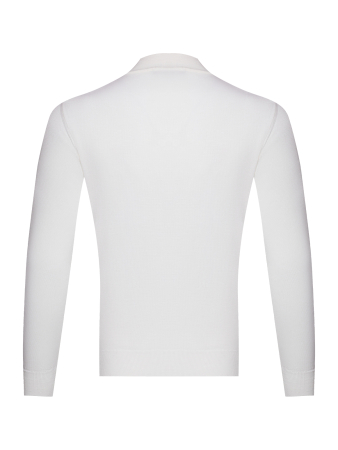 Джемпер, стойка, молния, дл/рукав (001, Белый, 58 - 3XL)