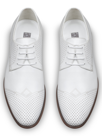 Дерби, S.M.Tauzen (998, Белый, 45 (11), 100% кожа, Кожа телячья 100%)