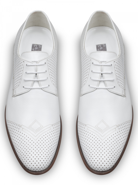 Дерби, S.M.Tauzen (998, Белый, 45 (11), 100% кожа, Кожа телячья 100%)