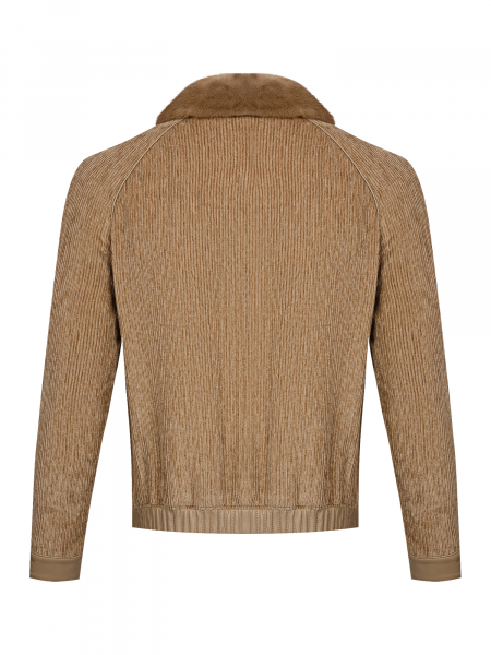 Куртка, Torras, в пол., кожан. прошивка, ворот/мех (00503, Бежевый, 46 - XS)