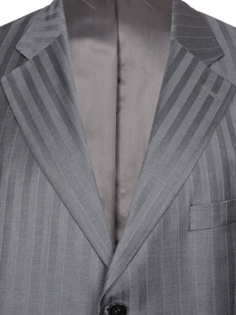 Костюм, EM, классика, полоска, 3 пугов./прорез.карм.с клап., 1шл, б.кл.с манж. (401, Стальной, 58 , 8)