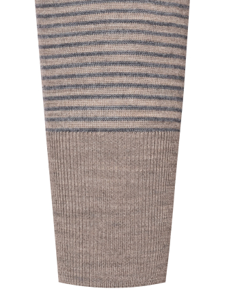 Поло на пуговицах, дл/рукав, в полоску (833, Бежевый в полоску, 52)