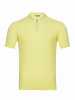 Поло на молния, короткий рукав, однотонное-сетка (370, Лимон, 52)