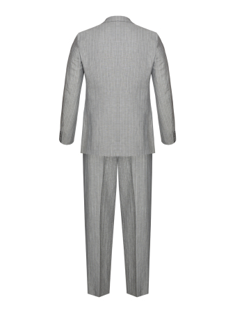 Костюм, Ravazzolo, классический, полоска, 3 пугов., 2шл (43207, Серый, 50, R)