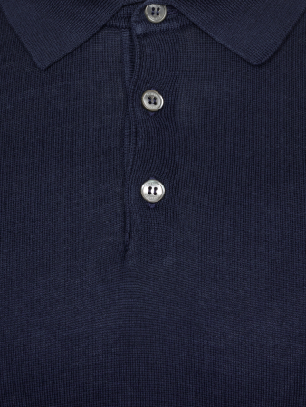 Поло SLIM, на пуговицах, короткий рукав, однотонное (008, Темно-синий , 50)