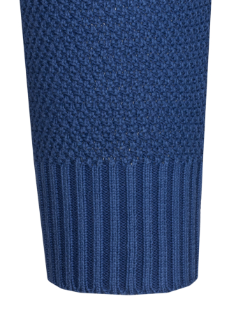 Джемпер, круглый ворот, длинный рукав, однотонный (080, Синий, 50)