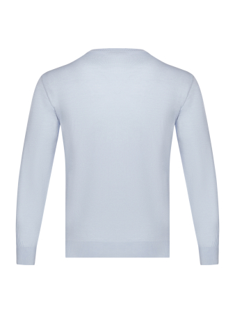 Джемпер, круглый ворот,  длин.рукав (00003, Голубой, 58 - 3XL)