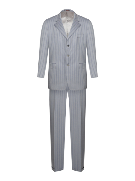 Костюм, EM, классика, полоска, 3 пугов./прорез.карм.с клап., 2шл, б.кл.с манж. (302, Асфальт, 58 , 6)