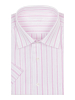 Сорочка, короткий рукав, классика, полоска (710, Розовый, 41/42)