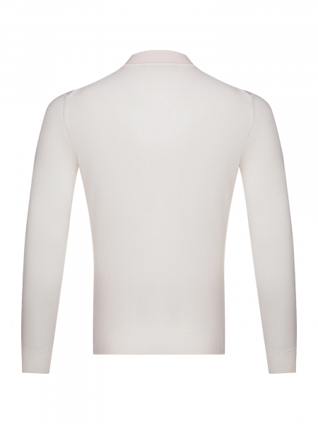 Джемпер, стойка, однотон., дл/рукав (001, Белый, 54 - XL)