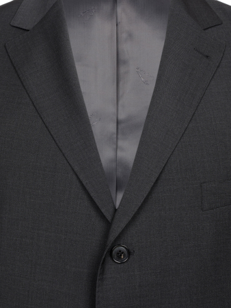 Костюм, Jaguar, классика, однотон., 3 пугов./1борт, 2шл (18, Темно-серый, 46, 6)