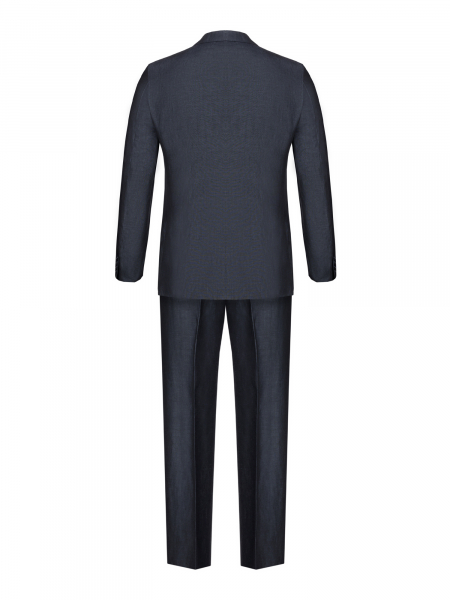 Костюм, Ravazzolo, классический, однотон., 3 пугов., 2шл (43640, Темно-синий, 50, R)