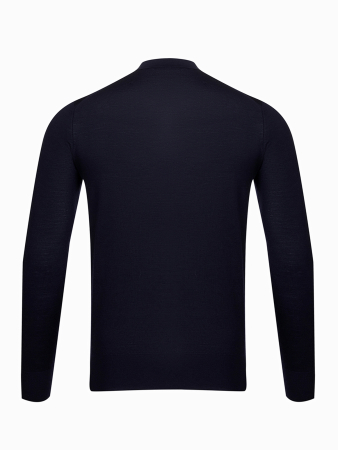 Поло 3 пуговицы, однотон., дл/рукав (008, Темно-синий , 50)