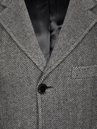 Пальто, Jaguar, елочка (16, Серый, 46 - XS)