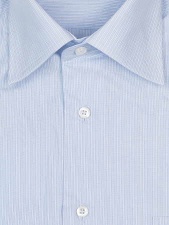 Сорочка, EM, длин.рукав, классика, пуговицы, полоска (700, Голубой, 37/38)