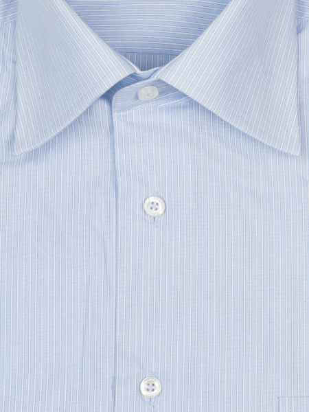 Сорочка, EM, длин.рукав, классика, пуговицы, полоска (700, Голубой, 37/38)