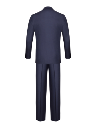 Костюм, средне-притал, однотон., 3 пугов., однобортный (12304, Темно-синий, 52 , R)