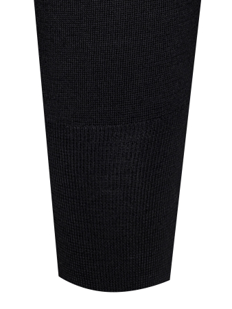 Джемпер, круглый ворот, длинный рукав, однотонный (099, Черный, 50 - M  рукав 64 см)