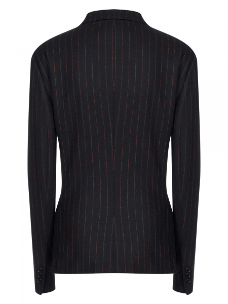 Жакет, U.S.Polo, в полоску (001, Черный, 44)