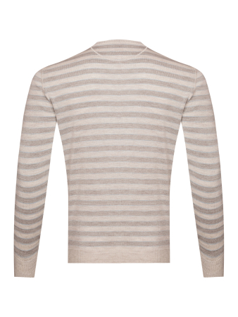 Джемпер, круглый ворот, в полоску (369, Серый, 48 - S )