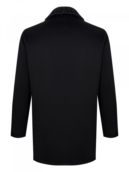 Пальто, кашемировое, подстежка ягненок (00510, Черный, 64- 6XL   )