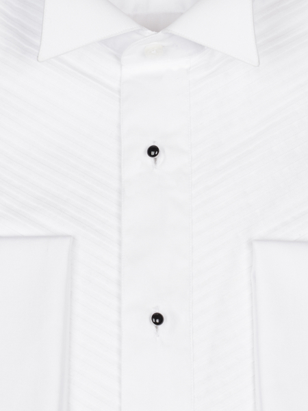 Сорочка, длин. рук., под бабочку, запонки, диагональ (011, Белый, 37)