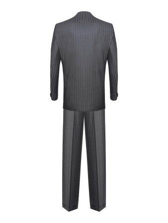 Костюм, EM, классика, полоска, 3 пугов./прорез.карм.с клап., 1шл, б.кл.с манж. (401, Стальной, 58 , 8)