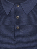 Поло на пуговицах, дл/рукав, в полоску (835, Синий в полоску, 50)