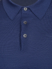 Поло на пуговицах, однотон. дл/рукав (080, Синий, 50)