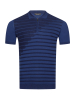 Поло, на молнии, кор/рук.,полоска (344, Т-синий/Синий, 50)