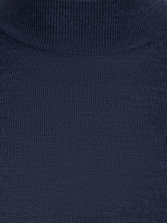 Джемпер, стойка, однотон., дл/рукав (080, Темно-джинсов., 48 - S)